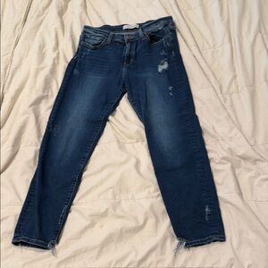 Women's distressed skinny Blue Jeans